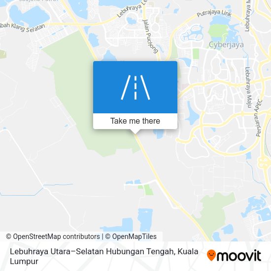 Lebuhraya Utara–Selatan Hubungan Tengah map