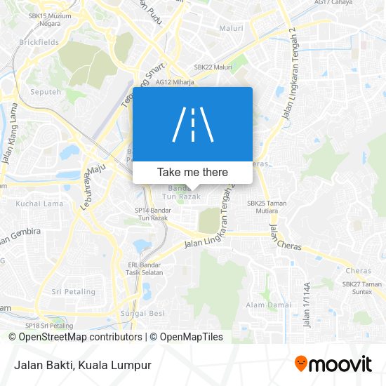 Jalan Bakti map