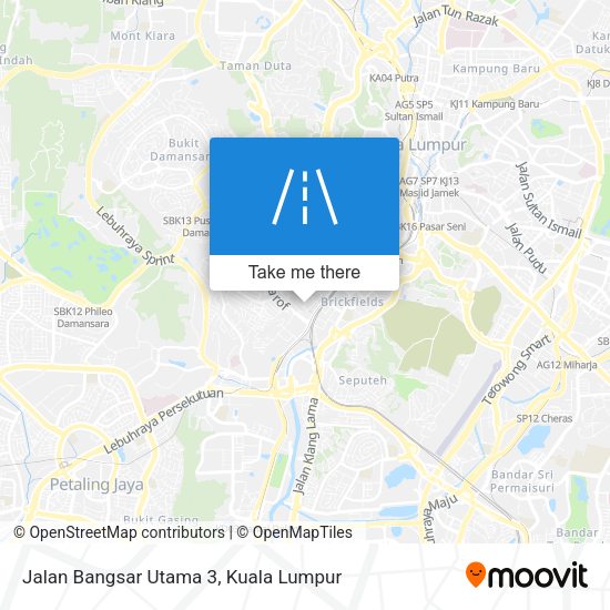 Peta Jalan Bangsar Utama 3