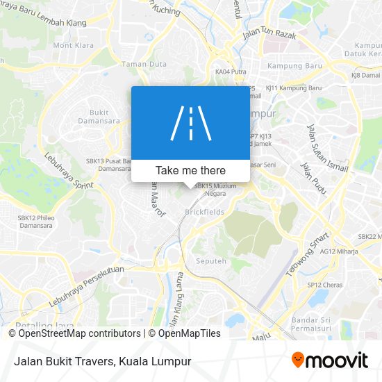 Peta Jalan Bukit Travers