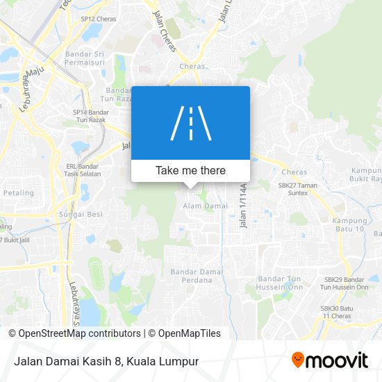 Jalan Damai Kasih 8 map