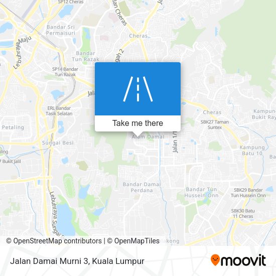 Jalan Damai Murni 3 map