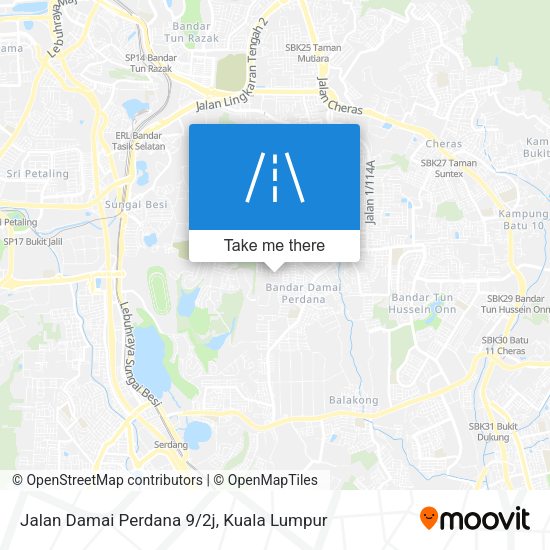 Jalan Damai Perdana 9/2j map