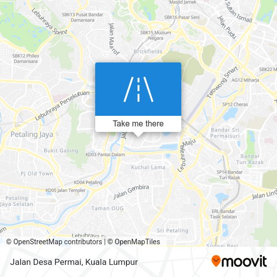 Jalan Desa Permai map