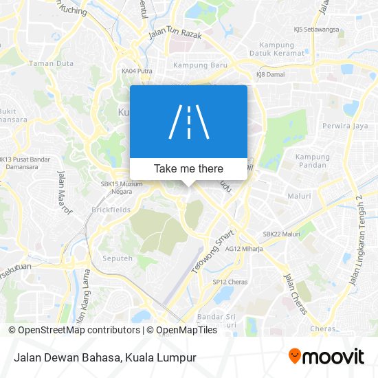 Jalan Dewan Bahasa map