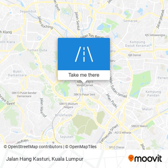 Jalan Hang Kasturi map