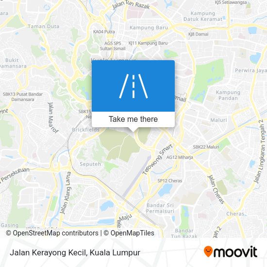 Peta Jalan Kerayong Kecil