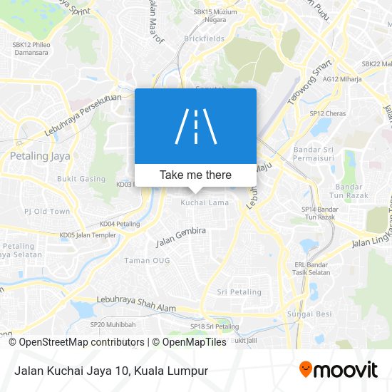 Peta Jalan Kuchai Jaya 10