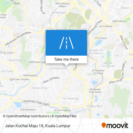 Jalan Kuchai Maju 18 map