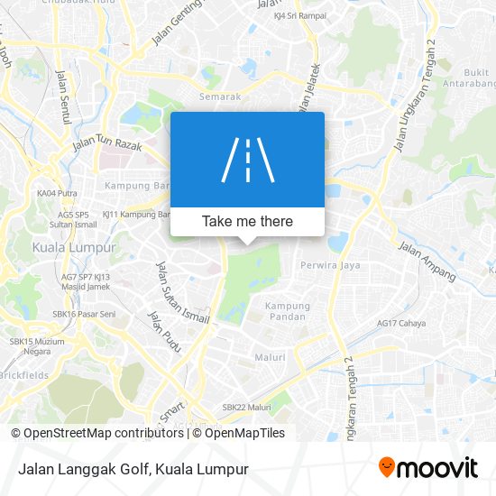 Jalan Langgak Golf map