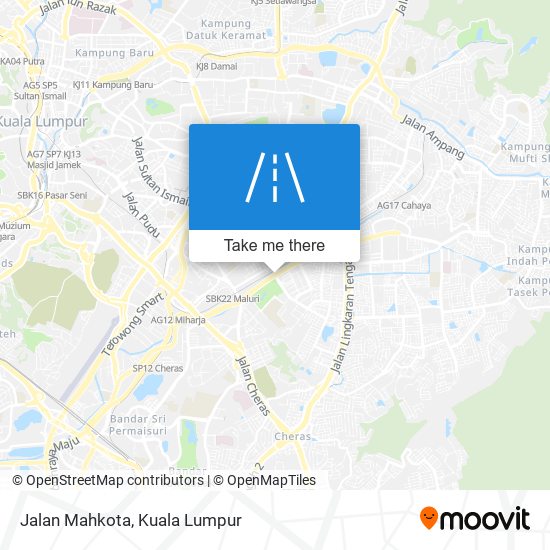 Jalan Mahkota map