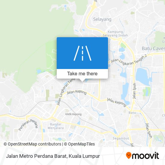 Peta Jalan Metro Perdana Barat