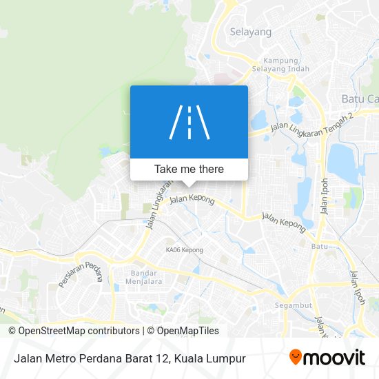 Peta Jalan Metro Perdana Barat 12