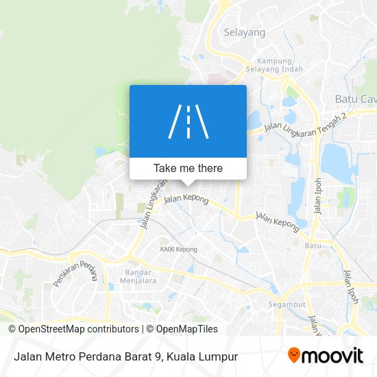 Peta Jalan Metro Perdana Barat 9