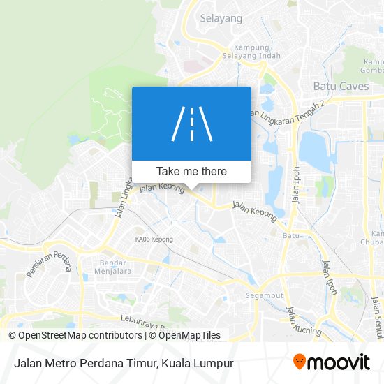 Peta Jalan Metro Perdana Timur