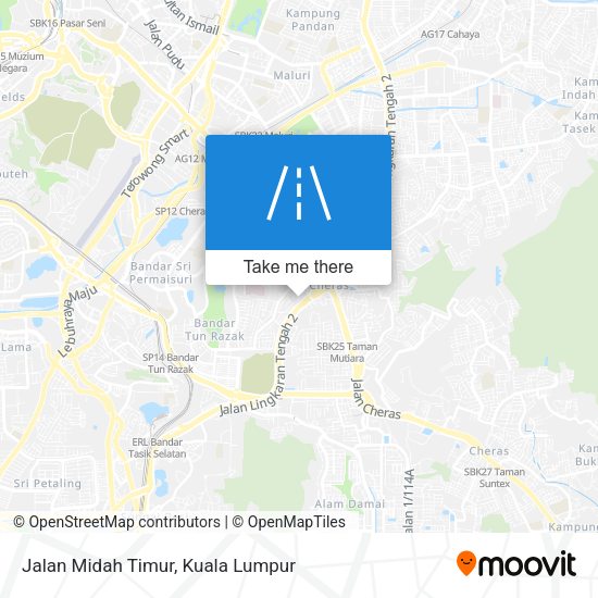 Jalan Midah Timur map