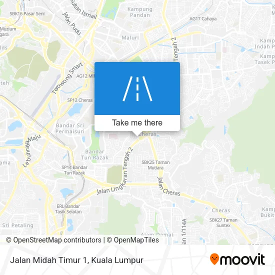 Jalan Midah Timur 1 map