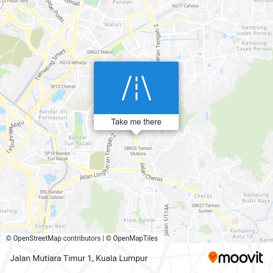 Jalan Mutiara Timur 1 map