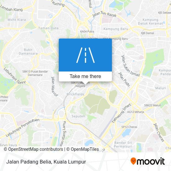 Peta Jalan Padang Belia