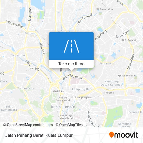 Peta Jalan Pahang Barat