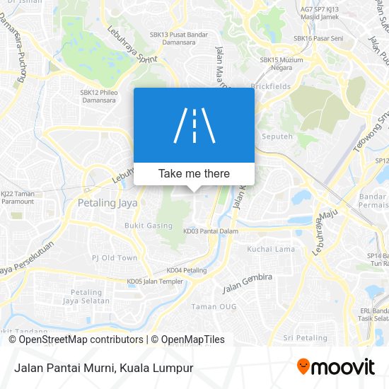 Peta Jalan Pantai Murni