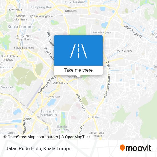 Peta Jalan Pudu Hulu