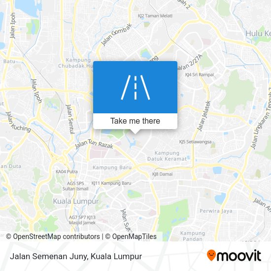 Jalan Semenan Juny map