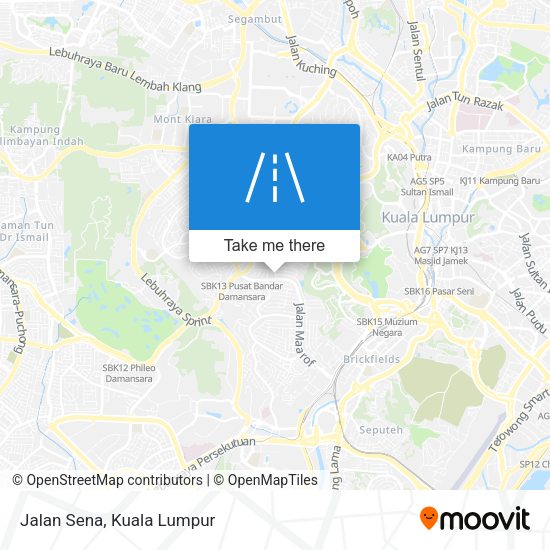 Jalan Sena map