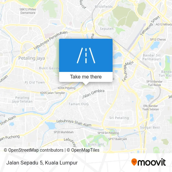 Jalan Sepadu 5 map