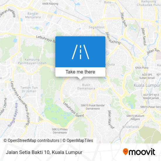 Peta Jalan Setia Bakti 10