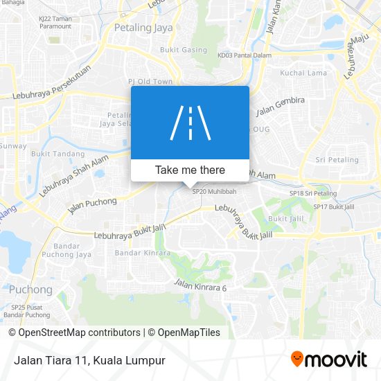Peta Jalan Tiara 11