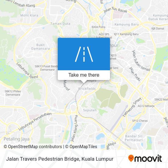 Peta Jalan Travers Pedestrian Bridge