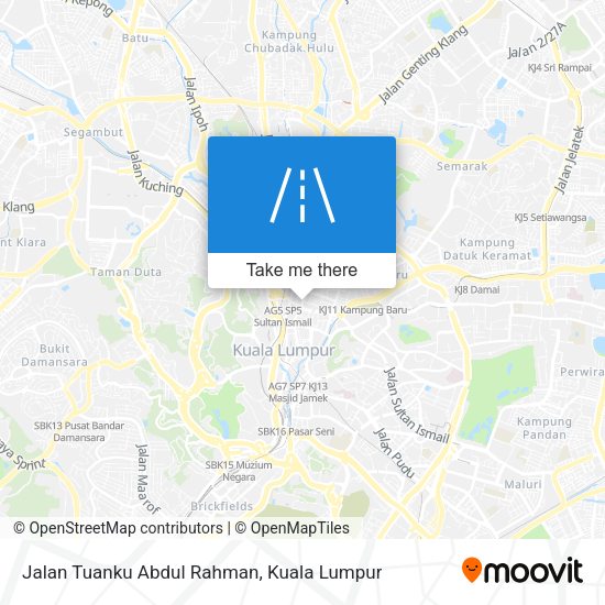 Peta Jalan Tuanku Abdul Rahman