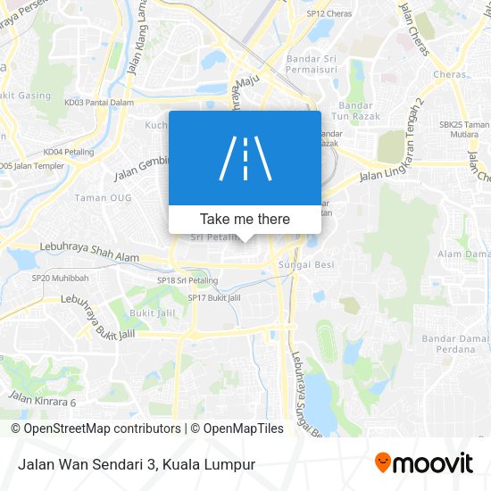 Jalan Wan Sendari 3 map
