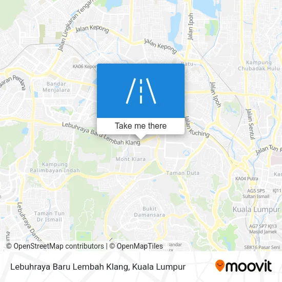 Lebuhraya Baru Lembah Klang map