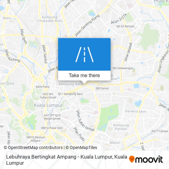 Lebuhraya Bertingkat Ampang - Kuala Lumpur map