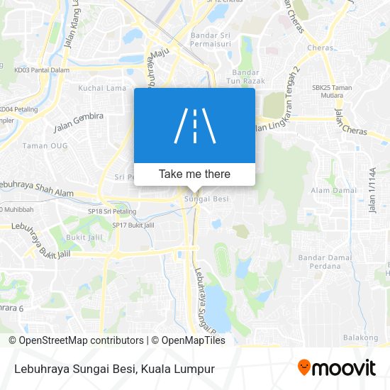 Lebuhraya Sungai Besi map