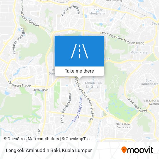 Lengkok Aminuddin Baki map