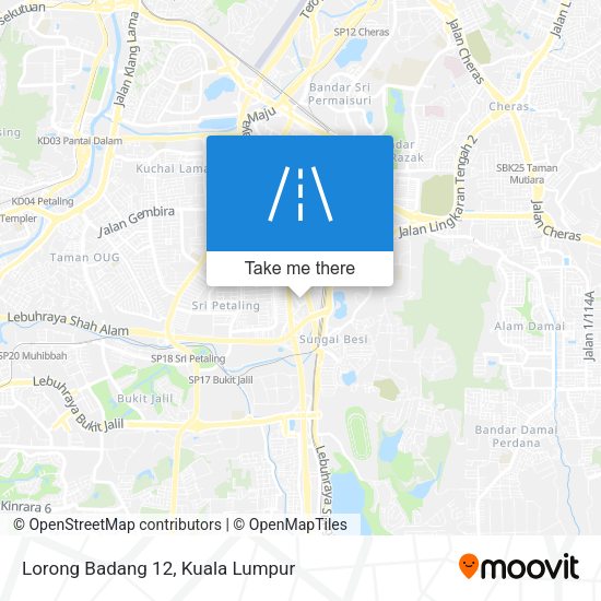 Peta Lorong Badang 12