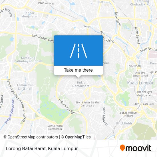 Peta Lorong Batai Barat