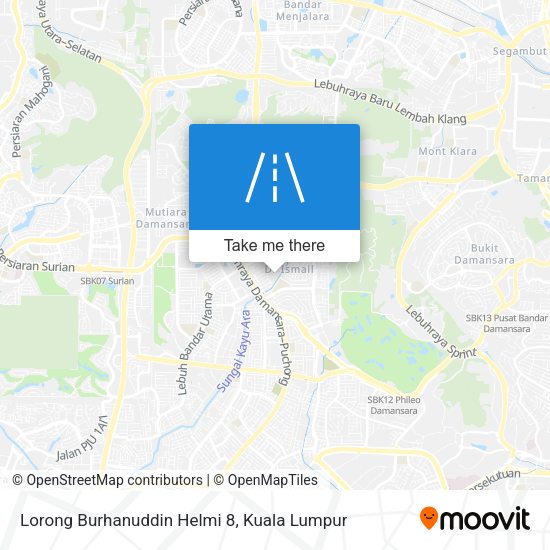 Peta Lorong Burhanuddin Helmi 8