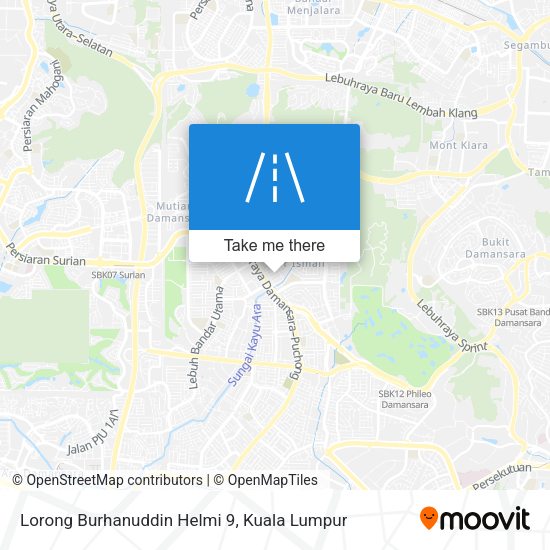 Peta Lorong Burhanuddin Helmi 9