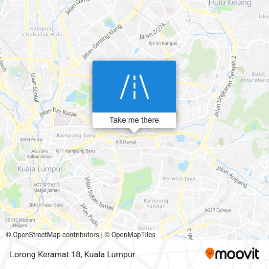 Lorong Keramat 18 map