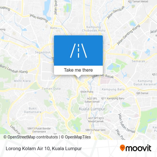 Peta Lorong Kolam Air 10