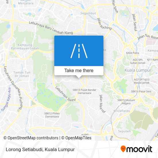 Lorong Setiabudi map