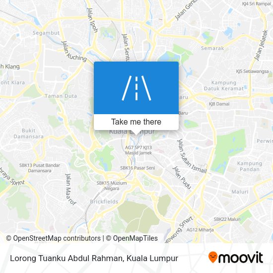 Lorong Tuanku Abdul Rahman map