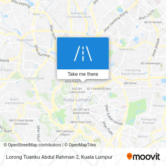 Peta Lorong Tuanku Abdul Rahman 2