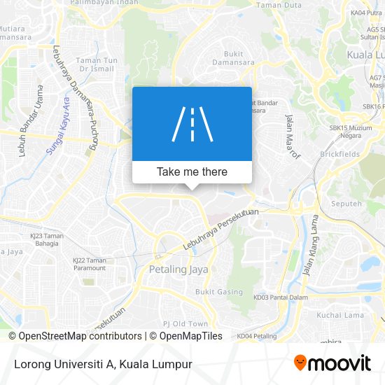 Peta Lorong Universiti A