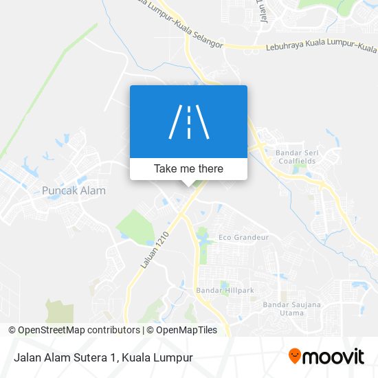 Jalan Alam Sutera 1 map