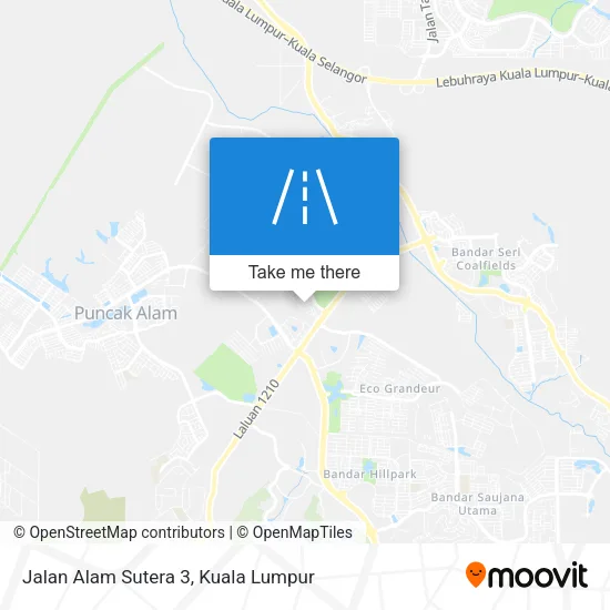 Jalan Alam Sutera 3 map